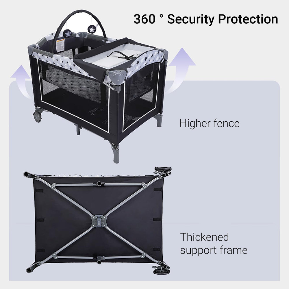 Cradlecare foldable-travel-compact demonstrates quick setup and compact storage.