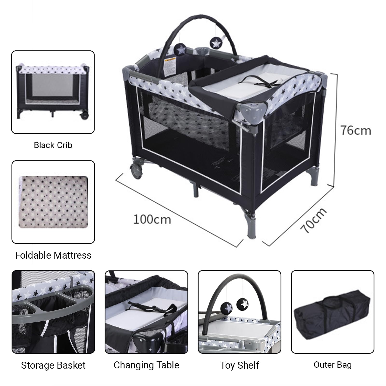 Cradlecare playard offers a safe travel play area for toddlers.