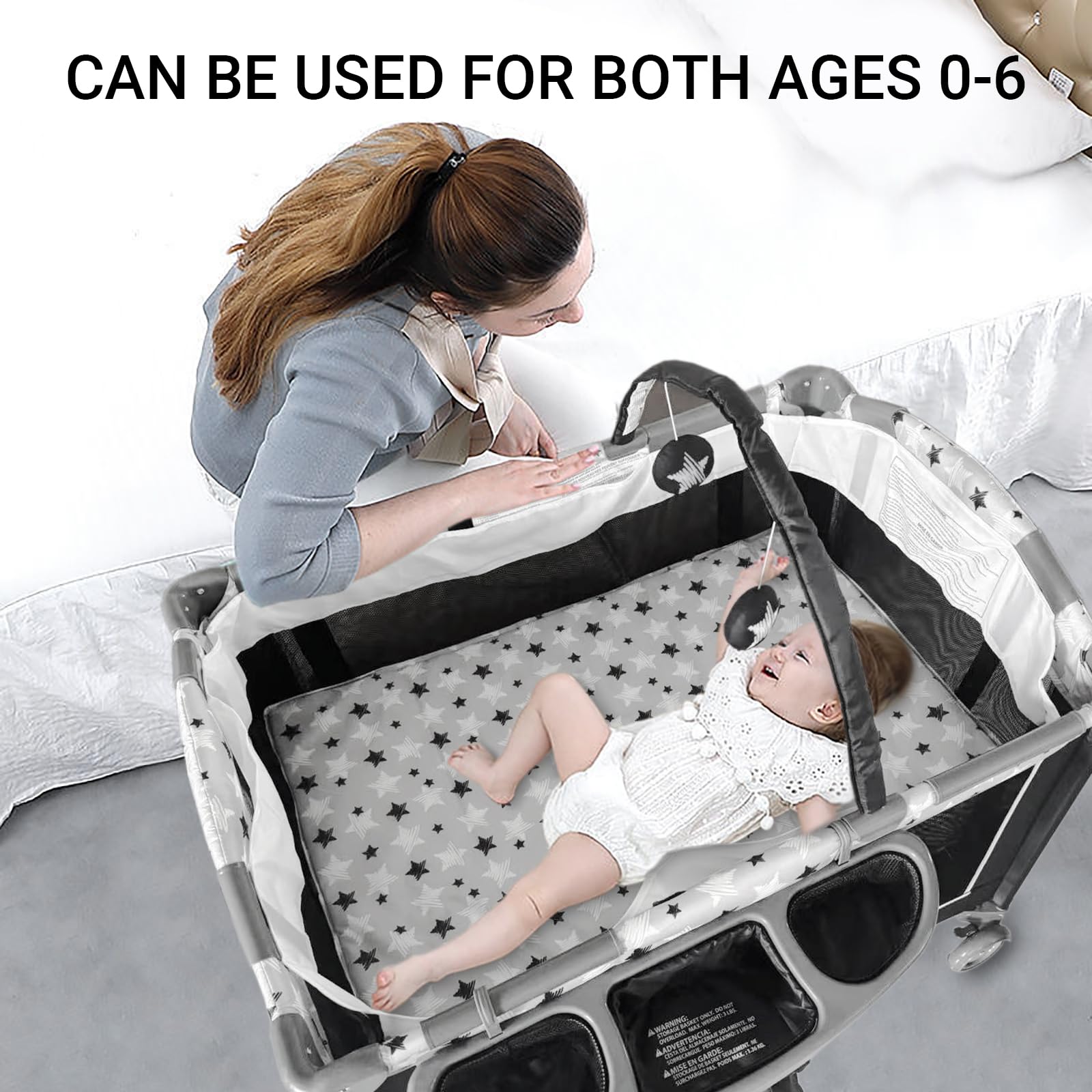 Cradlecare water-resistant-mat makes cleanup quick after spills.