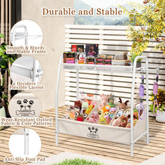 Crafteel heavy-duty metal frame and Oxford liner support up to 40 lbs of toys