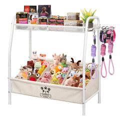 Crafteel large dog toy storage basket with open front for easy toy access and organization