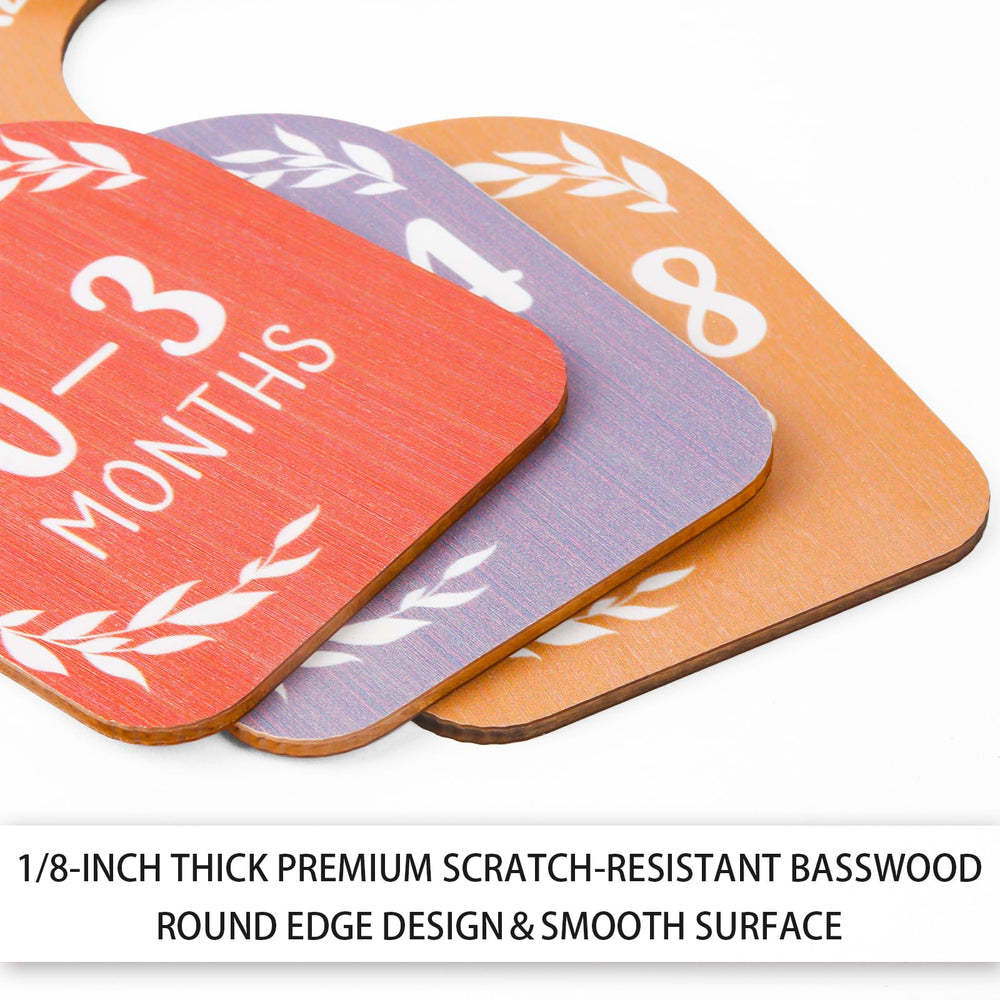 Cranado baby closet dividers round-edge design protects fabric and caregiver hands.