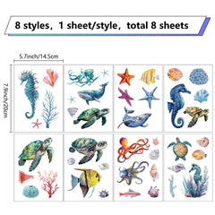 CRASPIRE sea life window decal seahorse; bright focal point on windows and glass surfaces.