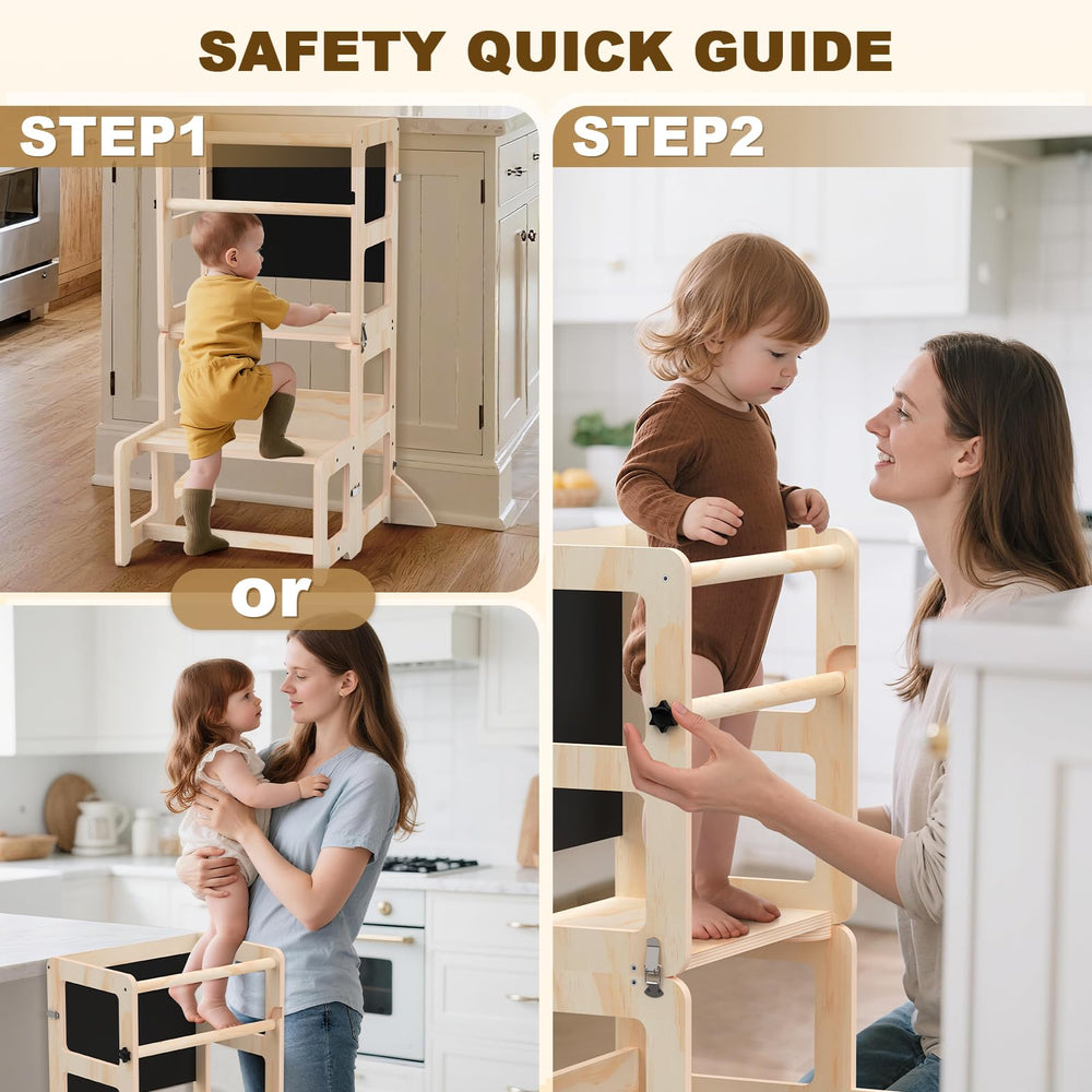 Cravenook toddler step stool assembly guide shows quick setup