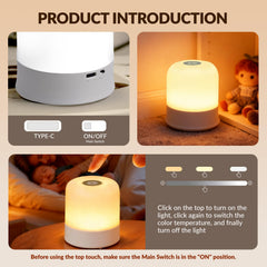 Cravonel night light showing USB recharge for bedside convenience.