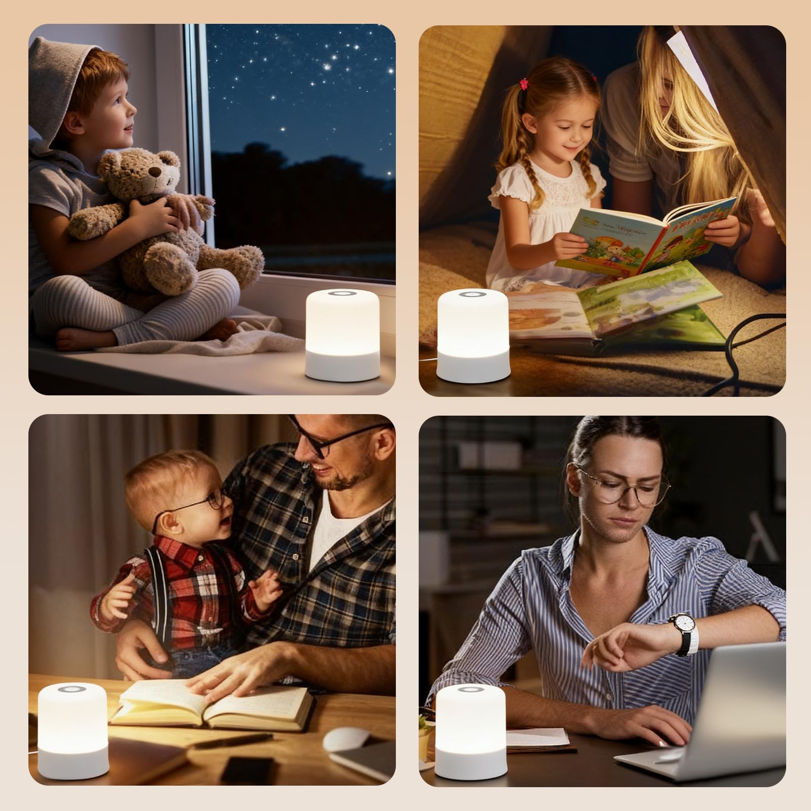 Cravonel soft flicker-free light ideal for late-night feeding routines.
