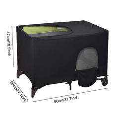 Crayfomo stretchy blackout tent fits most playards with easy light control.