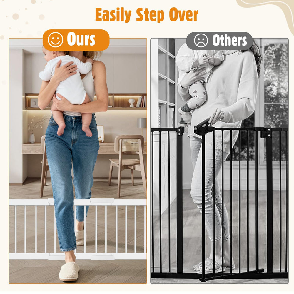 Crazydeer Metal Short Dog Gate screw-install option for secure mounting