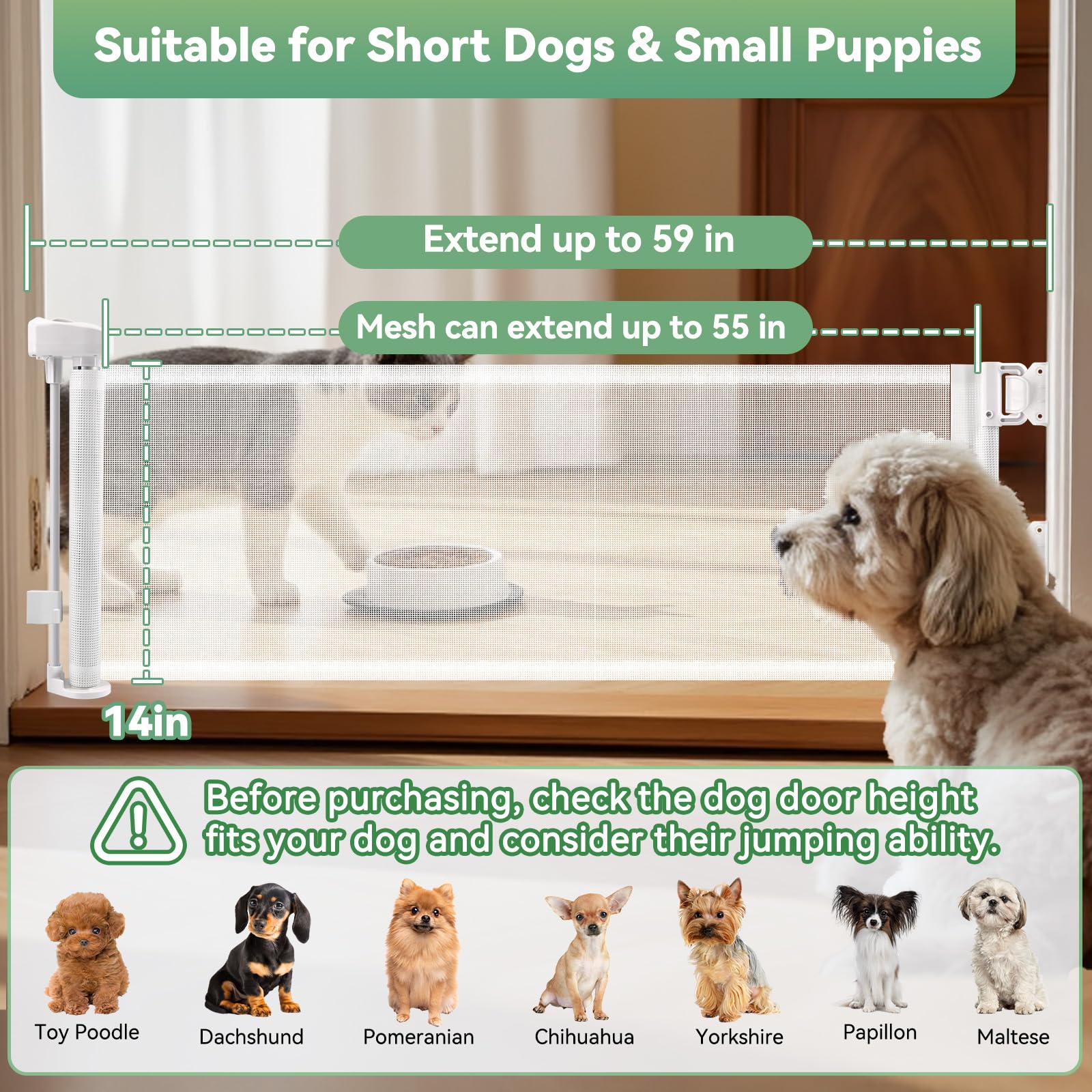 Crazydeer retractable mesh pet door offers convenient opening control for flexible layouts.