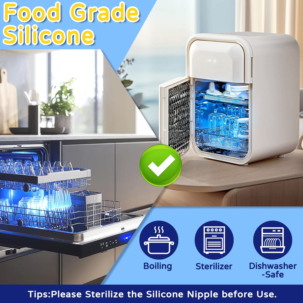 CRAZYTHUR 100% food-grade silicone nipple BPA-free and gum friendly