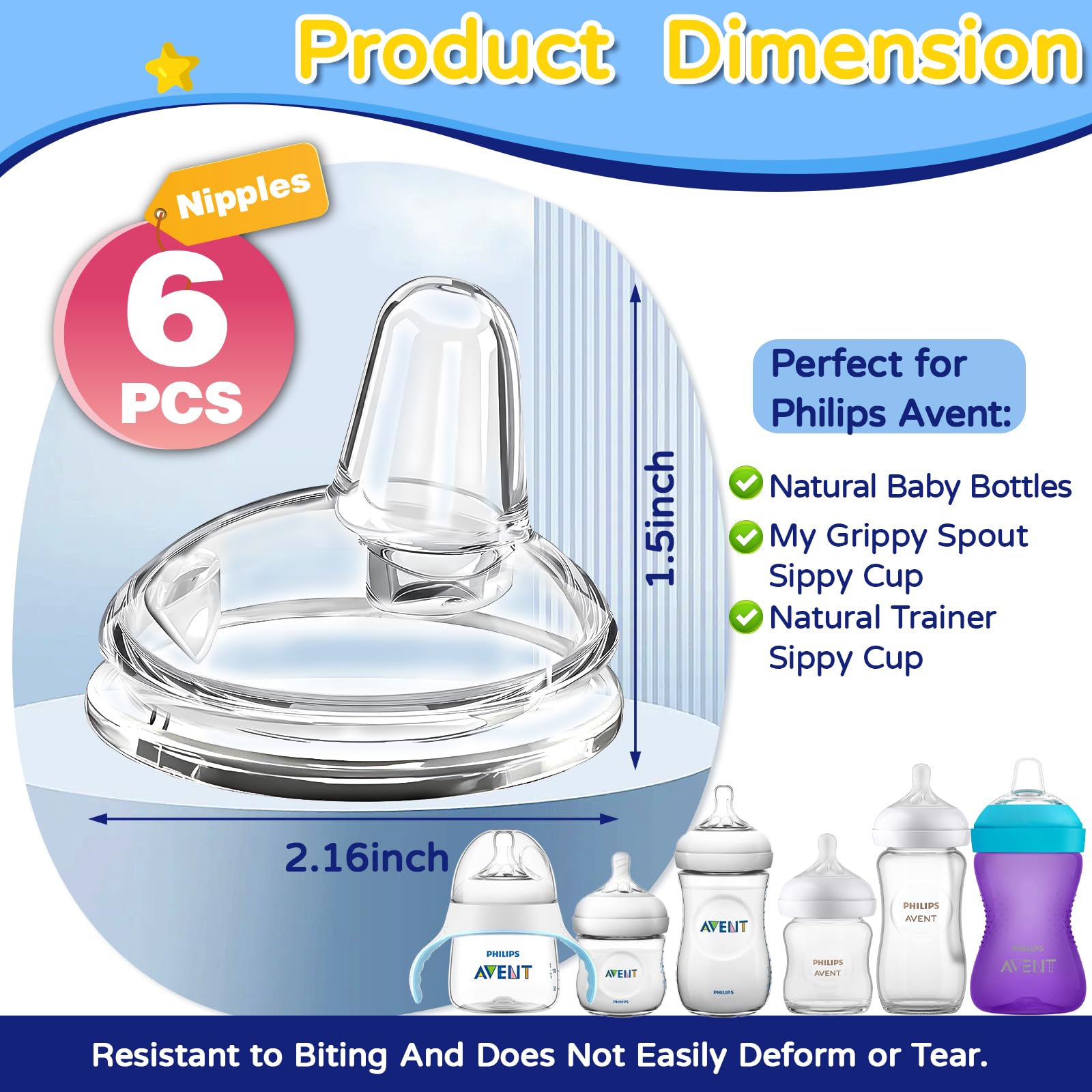 CRAZYTHUR sippy nipples compatible with My Grippy Spout for independent drinking
