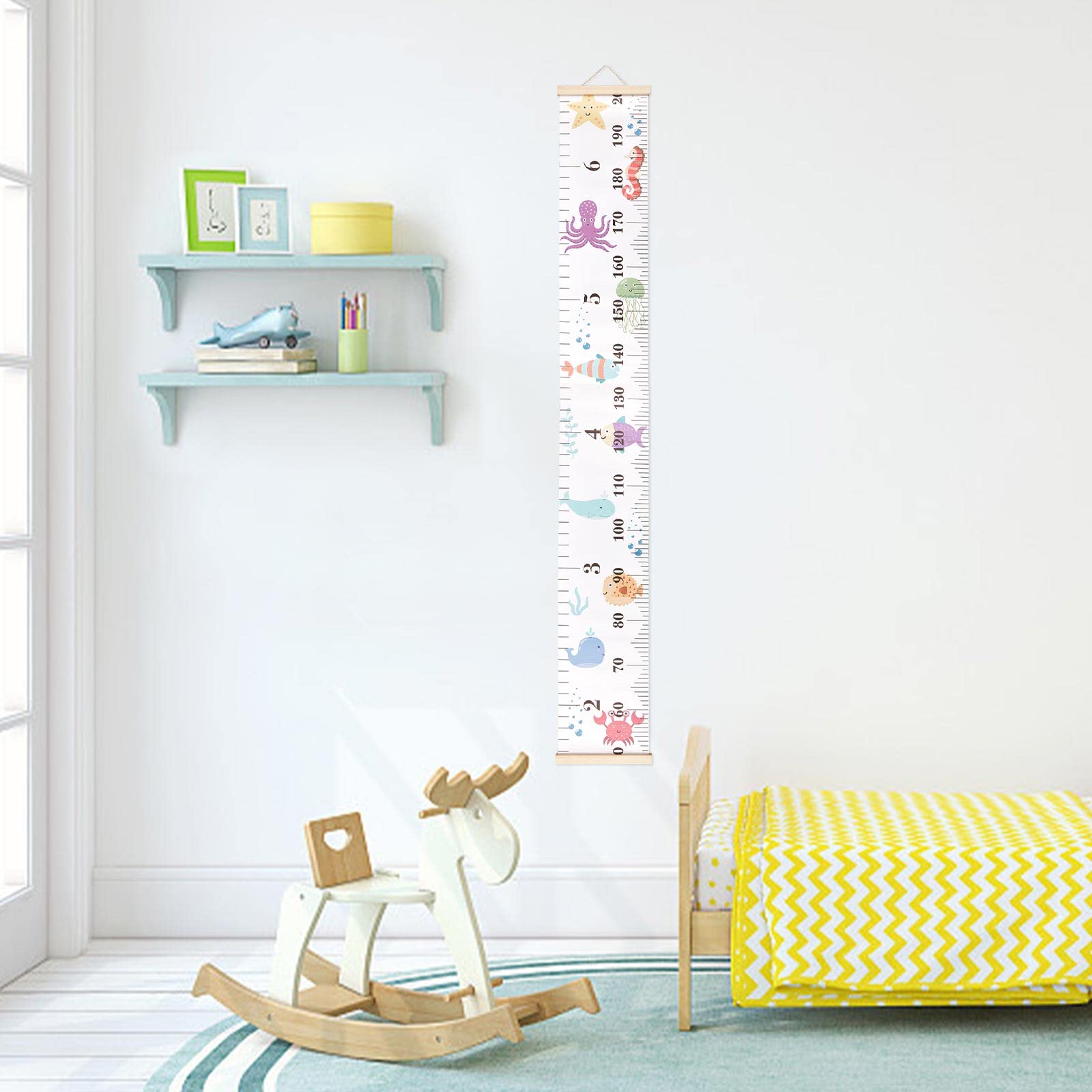 CREATCABIN hangs 50cm above ground for safe, stylish height measurement.