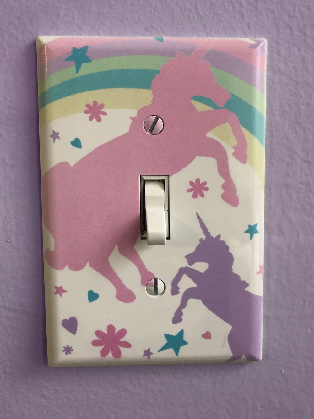 Create-A-Mural pastel unicorn wall decor adds soft charm to teen bedrooms.