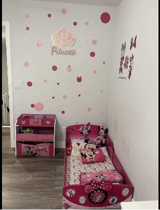 Create-A-Mural peel-stick dots wall decals showcase mess-free decorating and repositionable design.