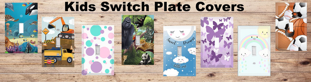 Create-A-Mural switch-cover for teen room adds sport-inspired charm to walls.