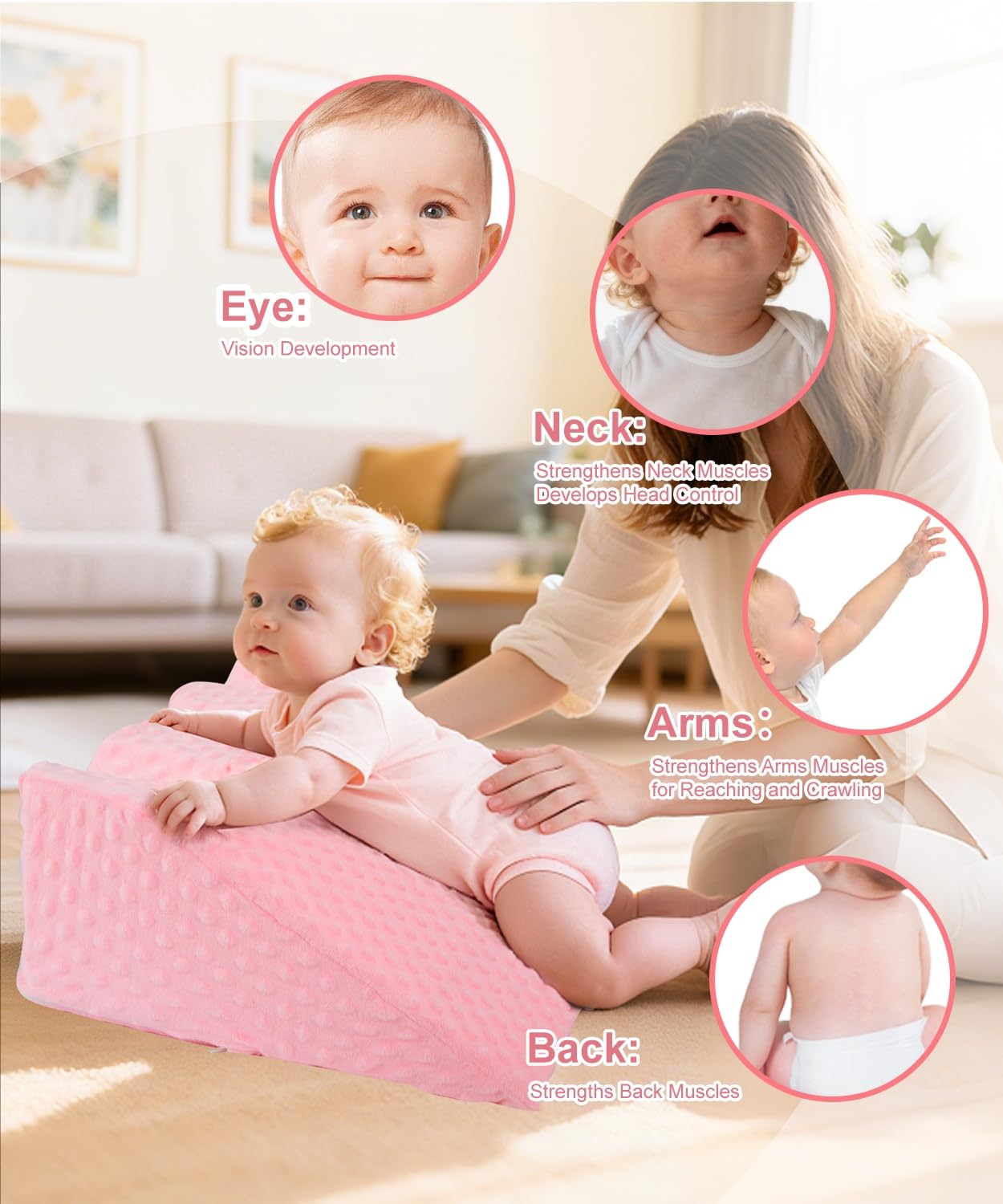 CreateBay memory-foam padded closeup shows soft durable comfort for baby