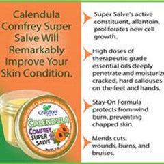 Creation Pharm Calendula Comfrey Salve applied to beard area for aftercare