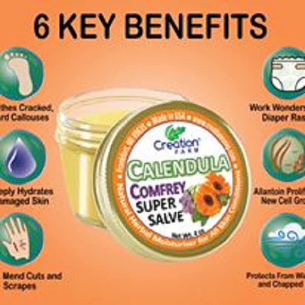 Creation Pharm Calendula Comfrey Salve used for tattoo aftercare