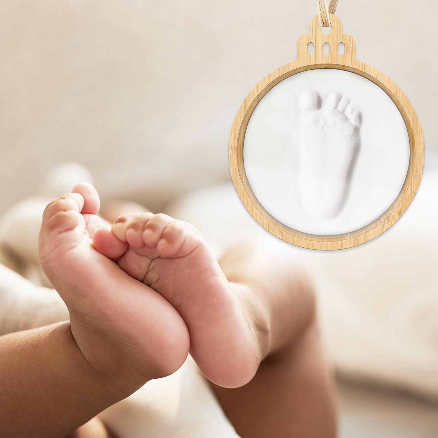Creawoo non-toxic air-dry clay ready for handprint