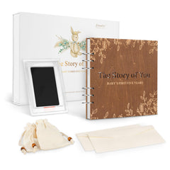 Creawoo wooden baby memory book cover shows craftsmanship and durable keepsakes