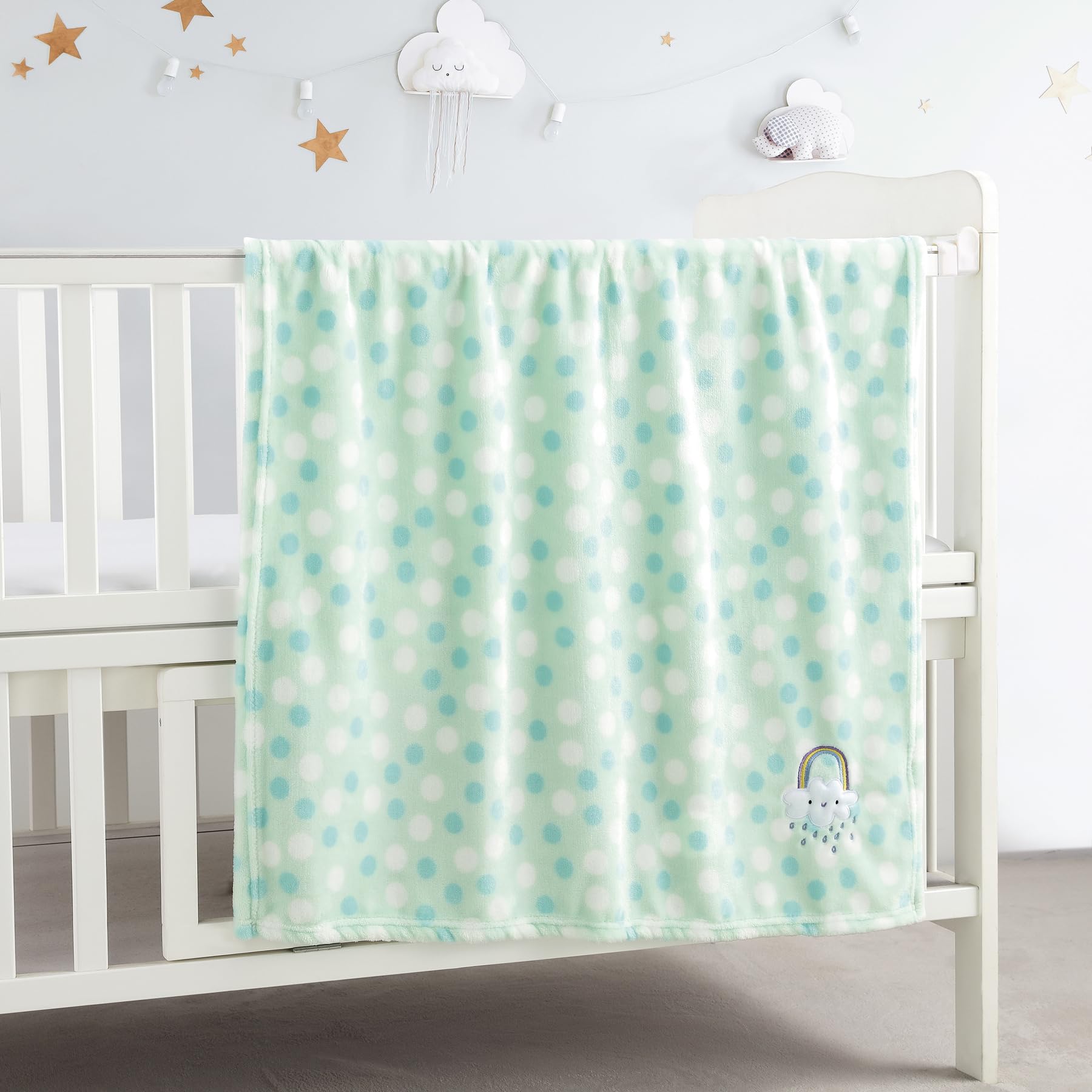 CREVENT 30x40 blanket warm plush surface ideal for travel and stroller