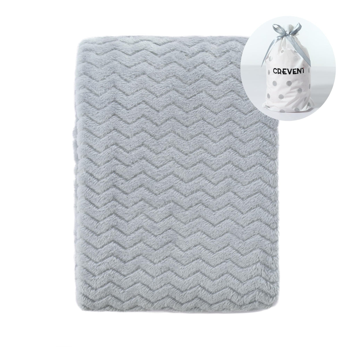 CREVENT 30x40 soft cozy blanket Wave Grey for newborn warmth
