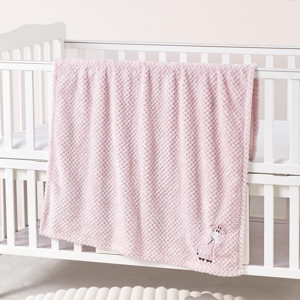 CREVENT Baby Blanket in stroller scene offers lightweight warmth for on the go.