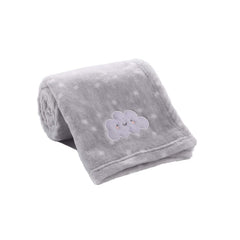 CREVENT mink blanket grey close-up highlights plush warmth for cozy snuggles.