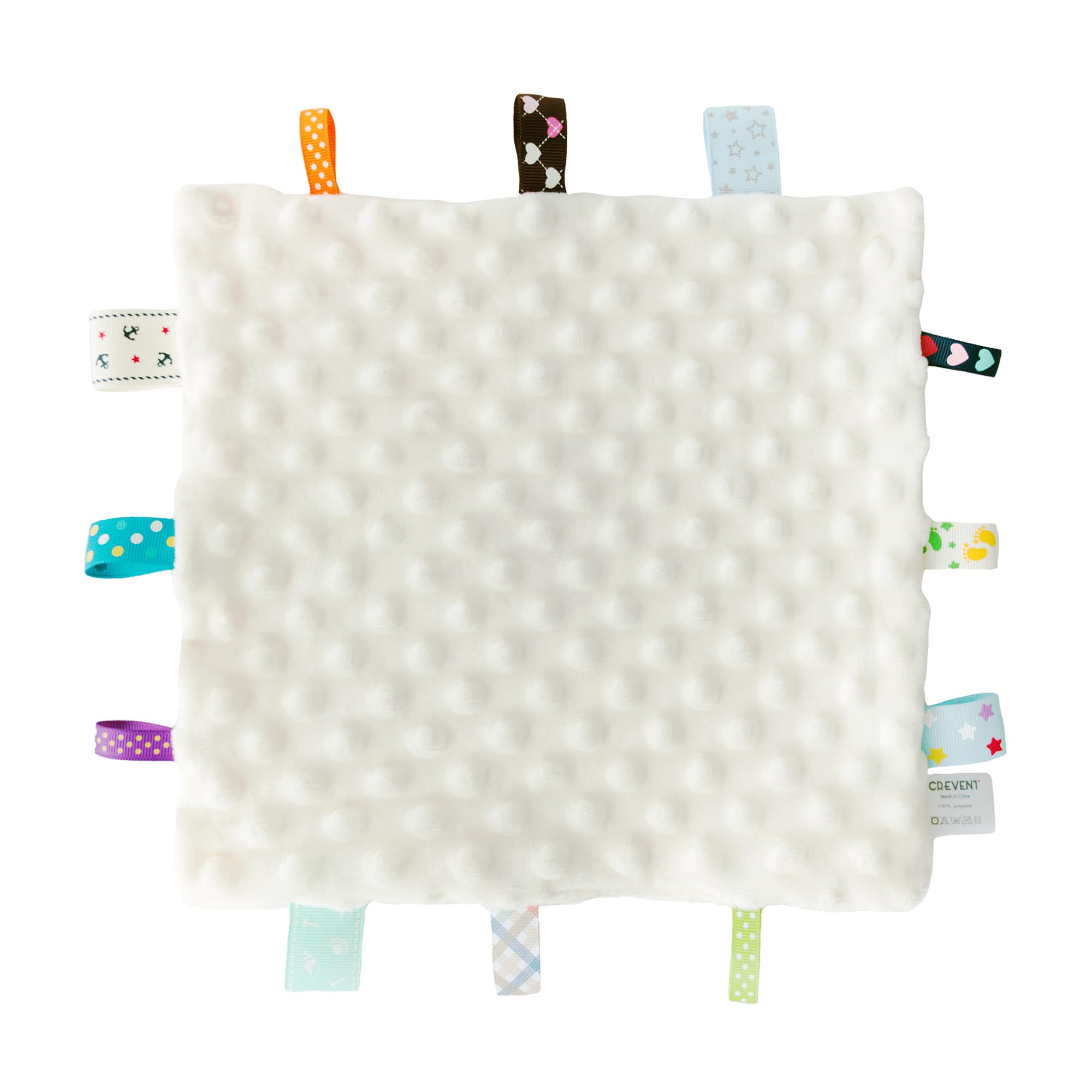 CREVENT taggie ivory invites gentle sensory exploration during playtime