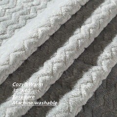 CREVENT blanket Wave Grey enhances cradle or bassinet with cozy warmth