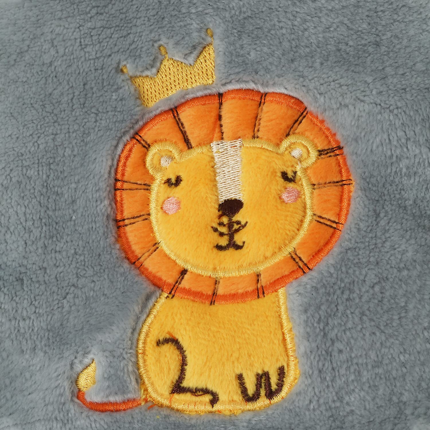 CREVENT blanket stroller use grey lion shows portable warmth during outings