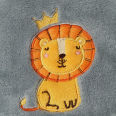 CREVENT blanket stroller use grey lion shows portable warmth during outings