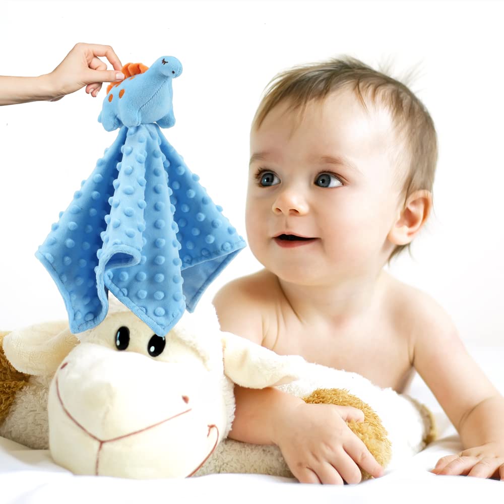 CREVENT Cozy Plush Baby Security Blanket size 34x34cm for easy handling.