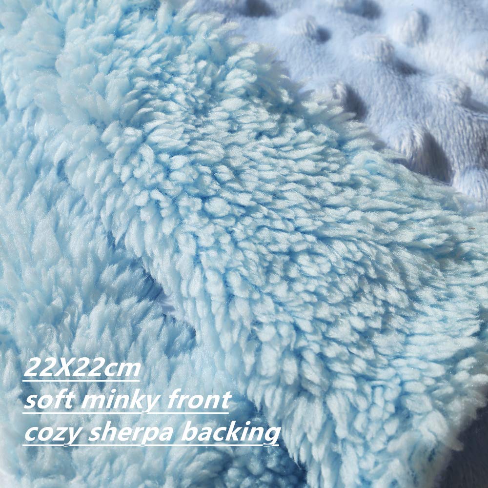 CREVENT Cozy Plush Blanket size 22x22cm ideal for baby on-the-go comfort