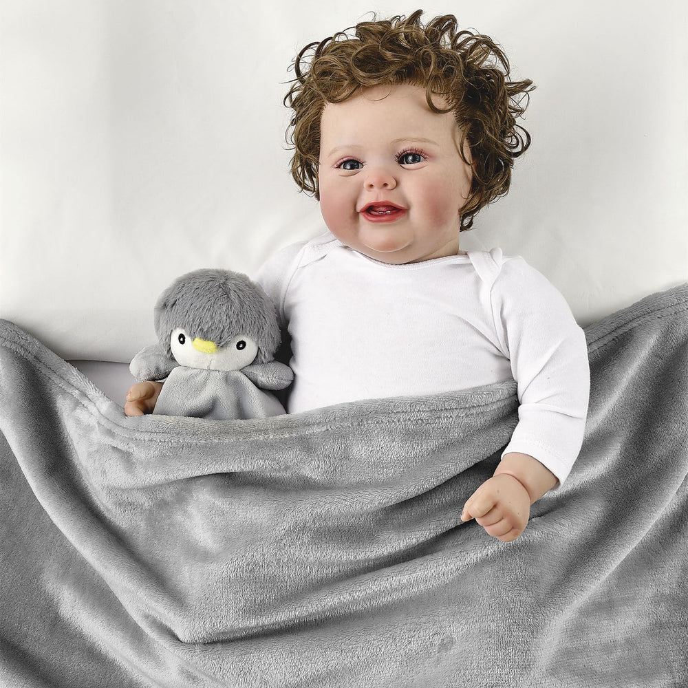 CREVENT Cozy Plush security blanket baby sleep time with gentle hug buddy