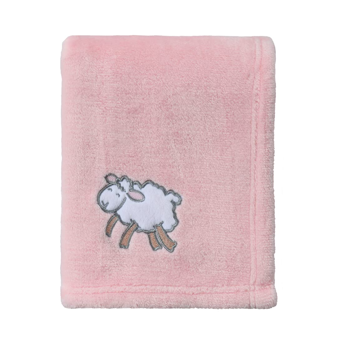 CREVENT light cozy plush-blanket-stroller-pink keeps baby warm on the go