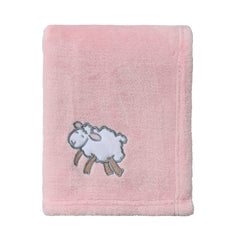 CREVENT light cozy plush-blanket-stroller-pink keeps baby warm on the go