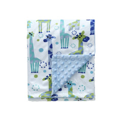 CREVENT Minky baby blanket giraffe design for newborns