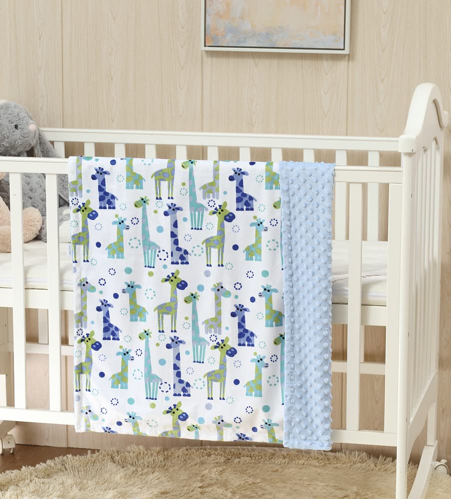 CREVENT Minky baby blanket in crib for cozy naps