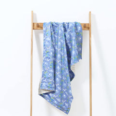 CREVENT Silky Soft Baby Blanket in stroller scene highlighting easy-care machine washability.