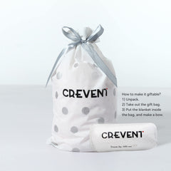 Crevent soft fluffy baby blanket in light-grey, ideal for stroller outings.