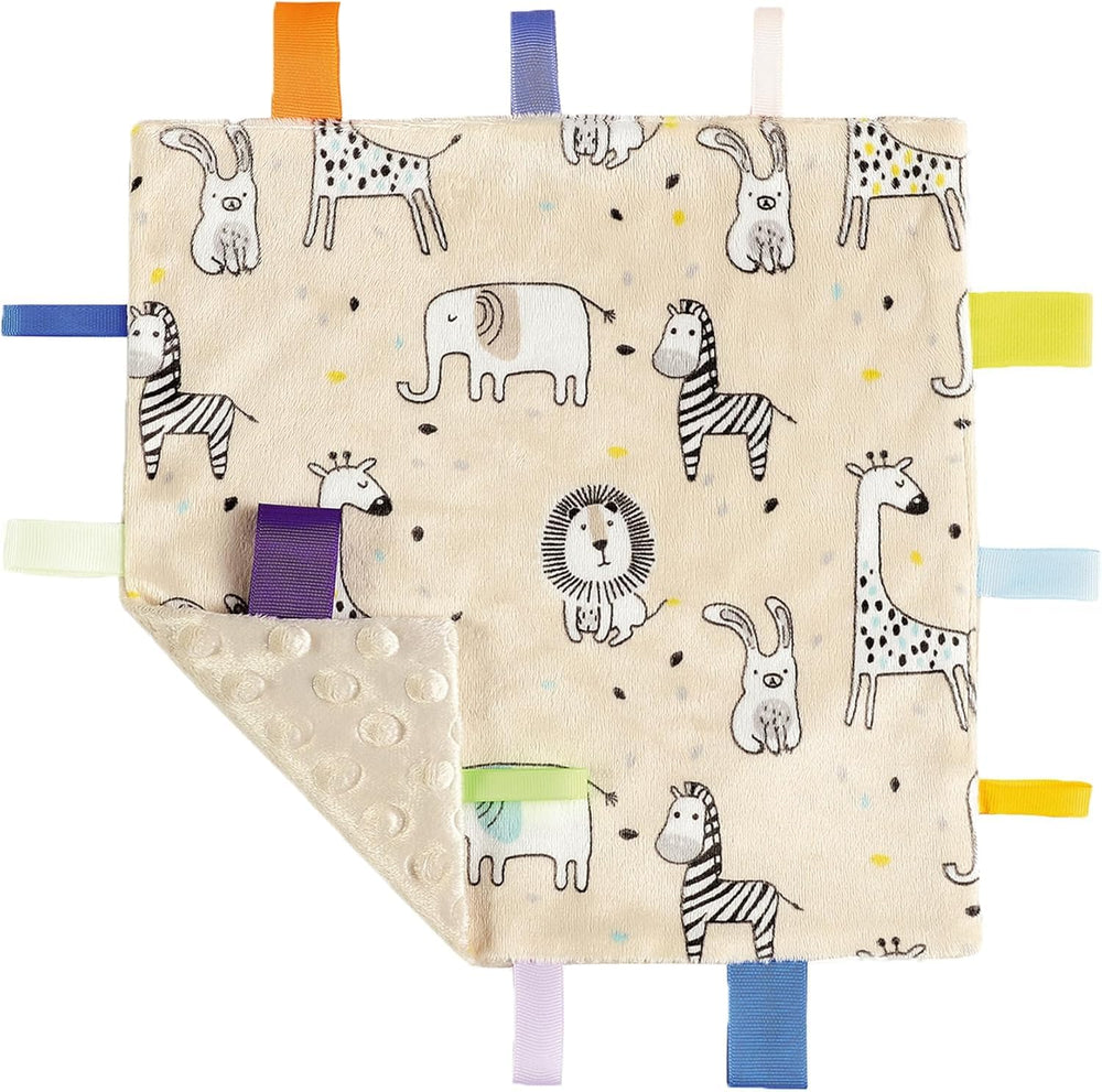 CREVENT Tag Security Blanket giraffdots design ideal for gift-giving and cuddling