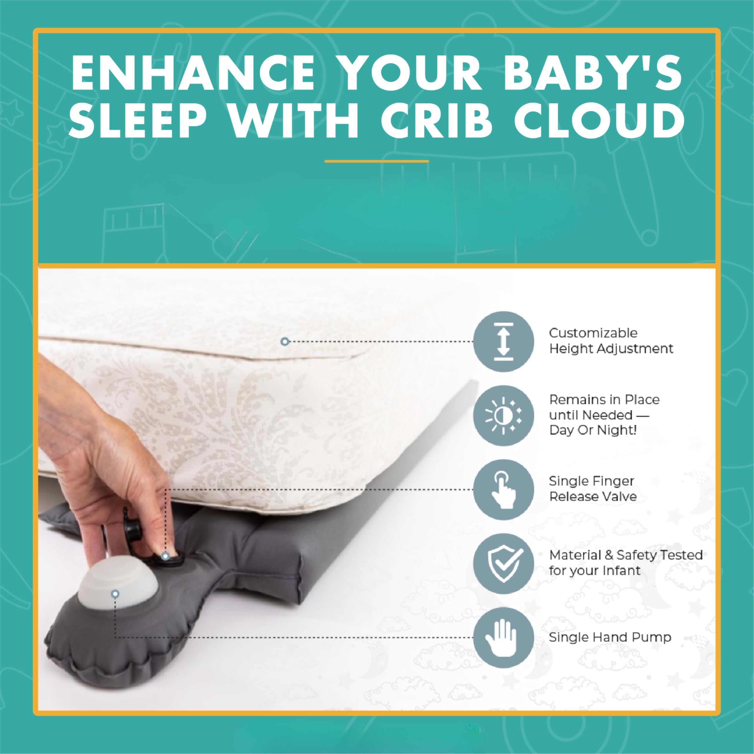 Crib Cloud travel-friendly wedge fits in carry-on with lightweight design.