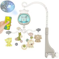 Crib Mobile starry sky projection over crib for soothing visual ambiance