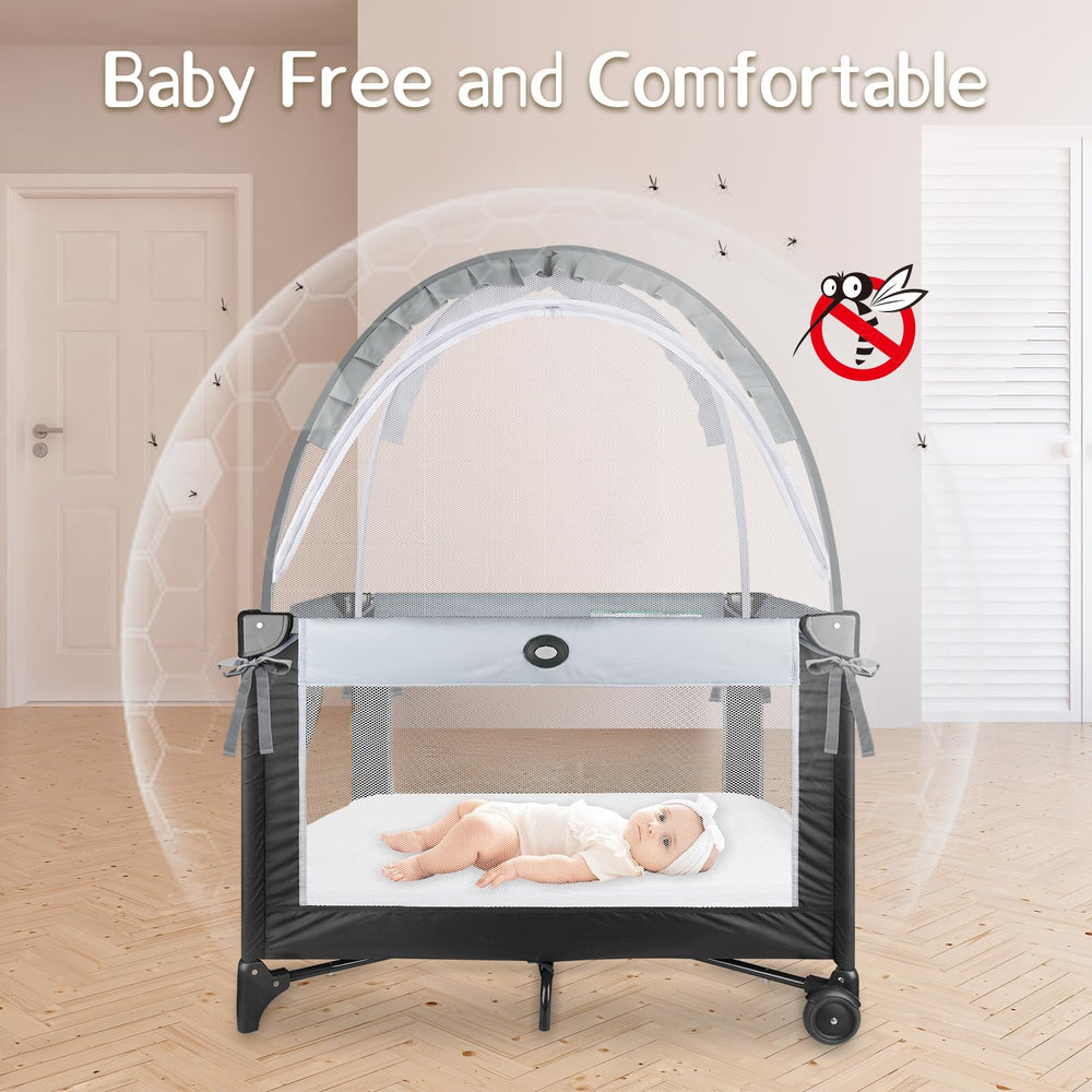 Crib Tent 360-degree safe design maintains sturdy structure without sagging.