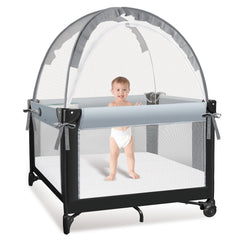 Crib Tent pop-up setup shows quick, hassle-free installation for safer baby sleep.