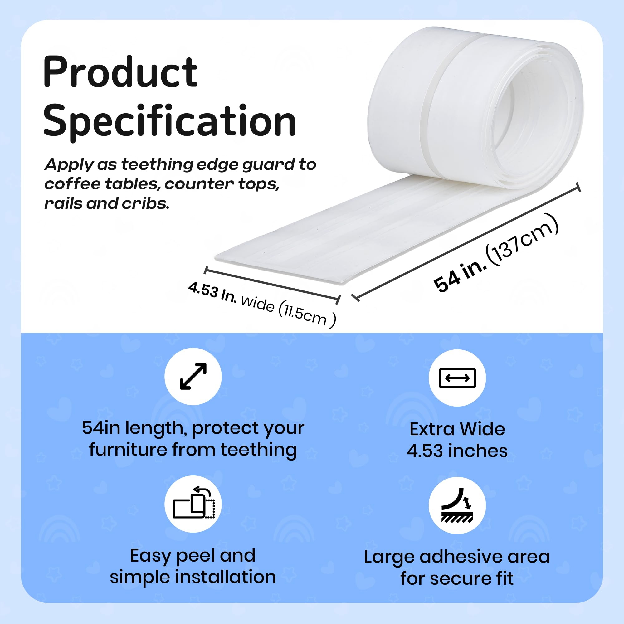 Cribflex rail protector on crib shows safe coverage for chewing.
