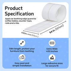 Cribflex rail protector on crib shows safe coverage for chewing.