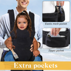 Crisinant Baby Holder Carrier back view highlights ergonomic support during travel