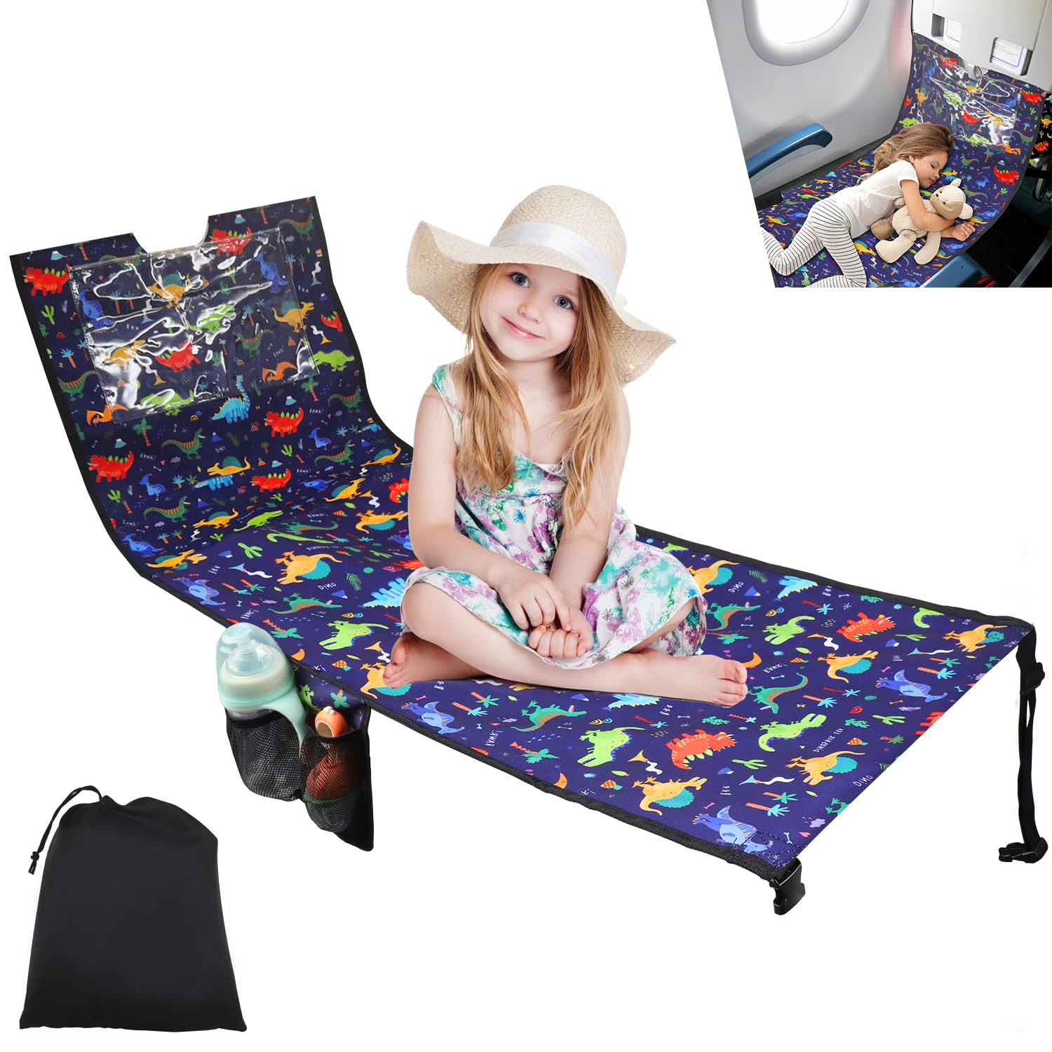 Crisinant portable toddler airplane bed between seats offers comfy travel